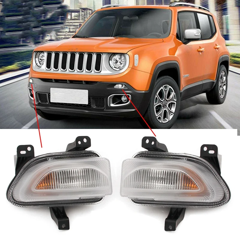 

Передняя левая и правая лампа указателя поворота для 2015-2018 Jeep Renegade 68256431AA 68256432AA