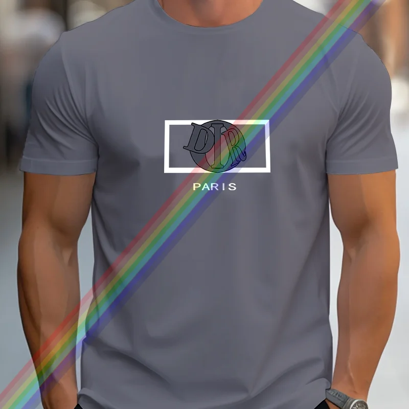 Роскошные брендовые футболки для мужчин лето 2024 Париж рубашка с буквенным