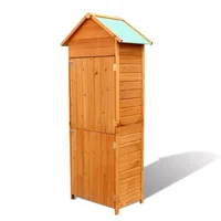 Patio Storage Cabinet Brown 31.1"x19.3"x74.8" Outdoor Garden Furniture,Sun Protection, Rain Protection Storage Room