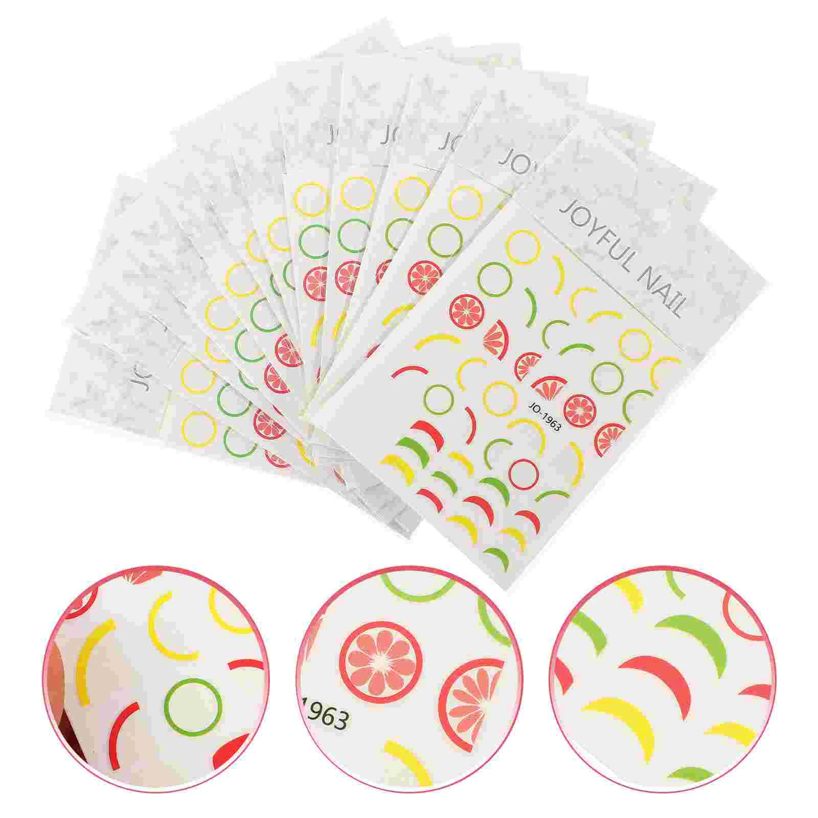 

12 Sheets Nail Stickers Nail Designs 3d Stickers Kids Nail Decals Nail Wraps Kids Removable Self Adhesive Nail Stickers