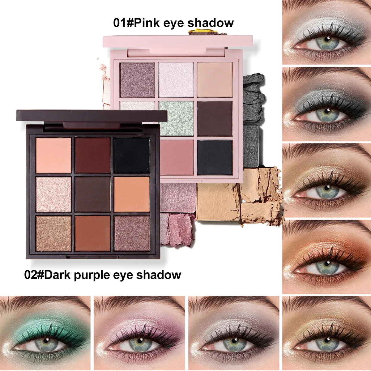 MAFFICK многоцветные матовые тени для век