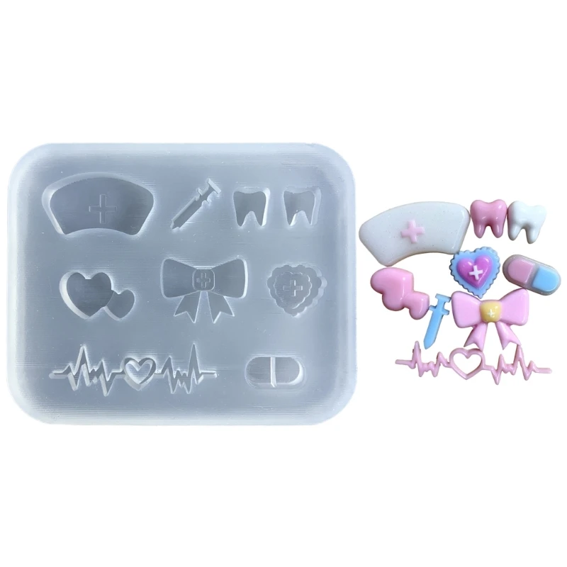 

Nurse Cap Silicone Mold Hollow Epoxy Shaker Fillings Silicone Molds Epoxy Resin Filler Mold for Quicksand Resin Molds