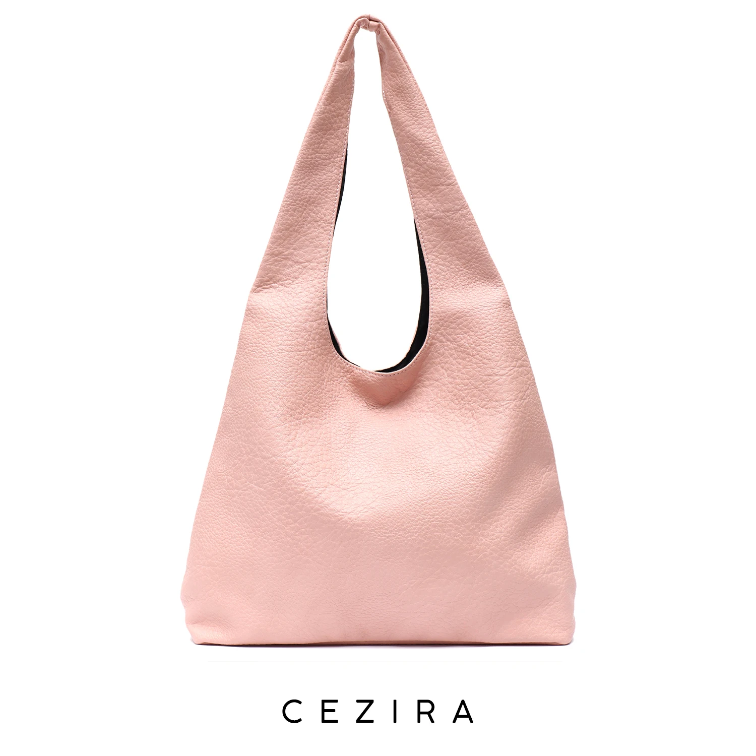 

CEZIRA Fashion Soft PU Vegan Leather Shoulder Bags Women Large Slouchy Hobo Purses Brand Simple Casual Style Daily Handbags