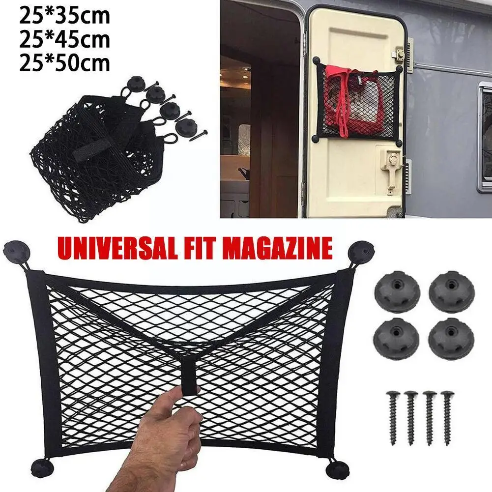 

Car Storage Net Extra Large Elastic Organizers Universal Interior Accessories For RV Caravan Motorhome Boat Truck Universal G6L4