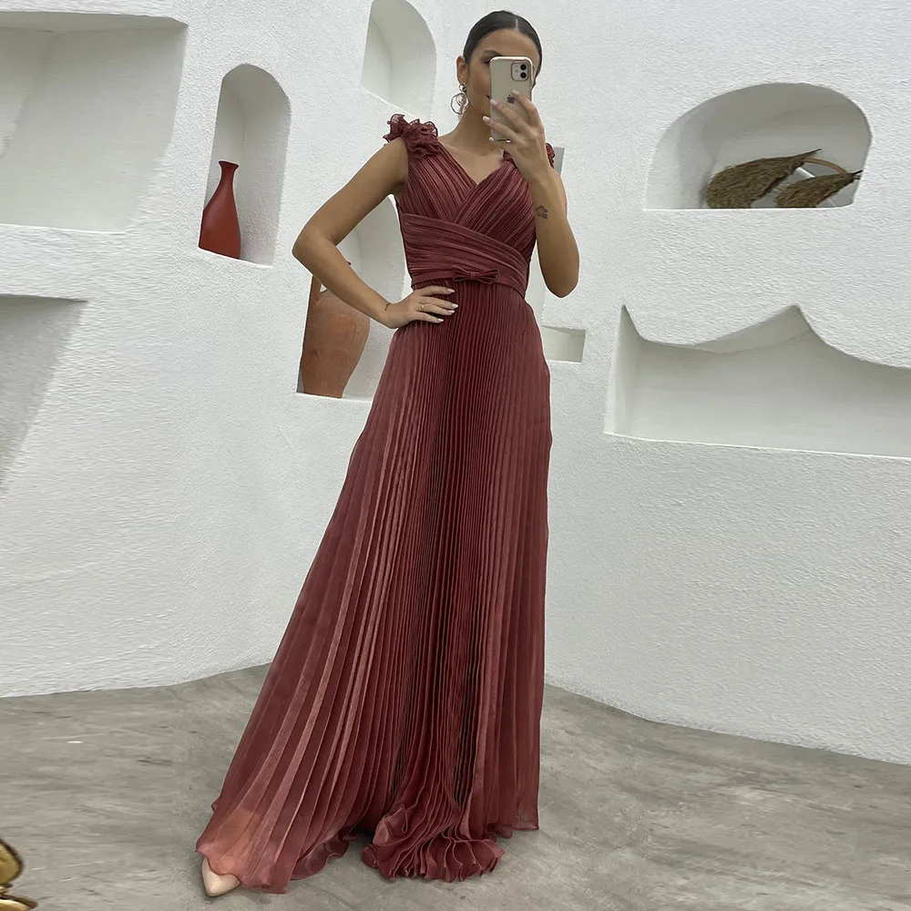 

Женское шифоновое платье с юбкой-годе, без рукавов