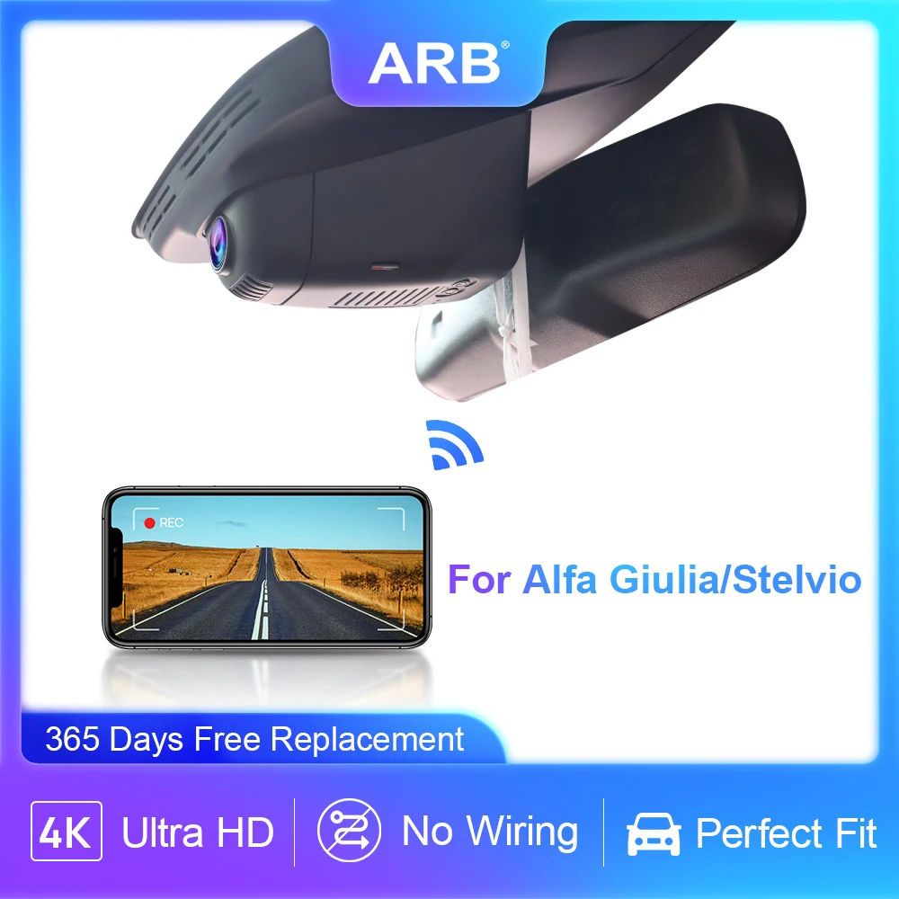 

Dash Cam for Alfa Romeo Giulia Stelvio,ARB Car DVR 4K,Wifi Car Dash Camera,Night Vision Dvrs Wireless