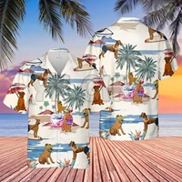 irish terrier summer beach hawaiian shirt 3d all over printed hawaiian shirt mens for womens harajuku casual shirt unisex