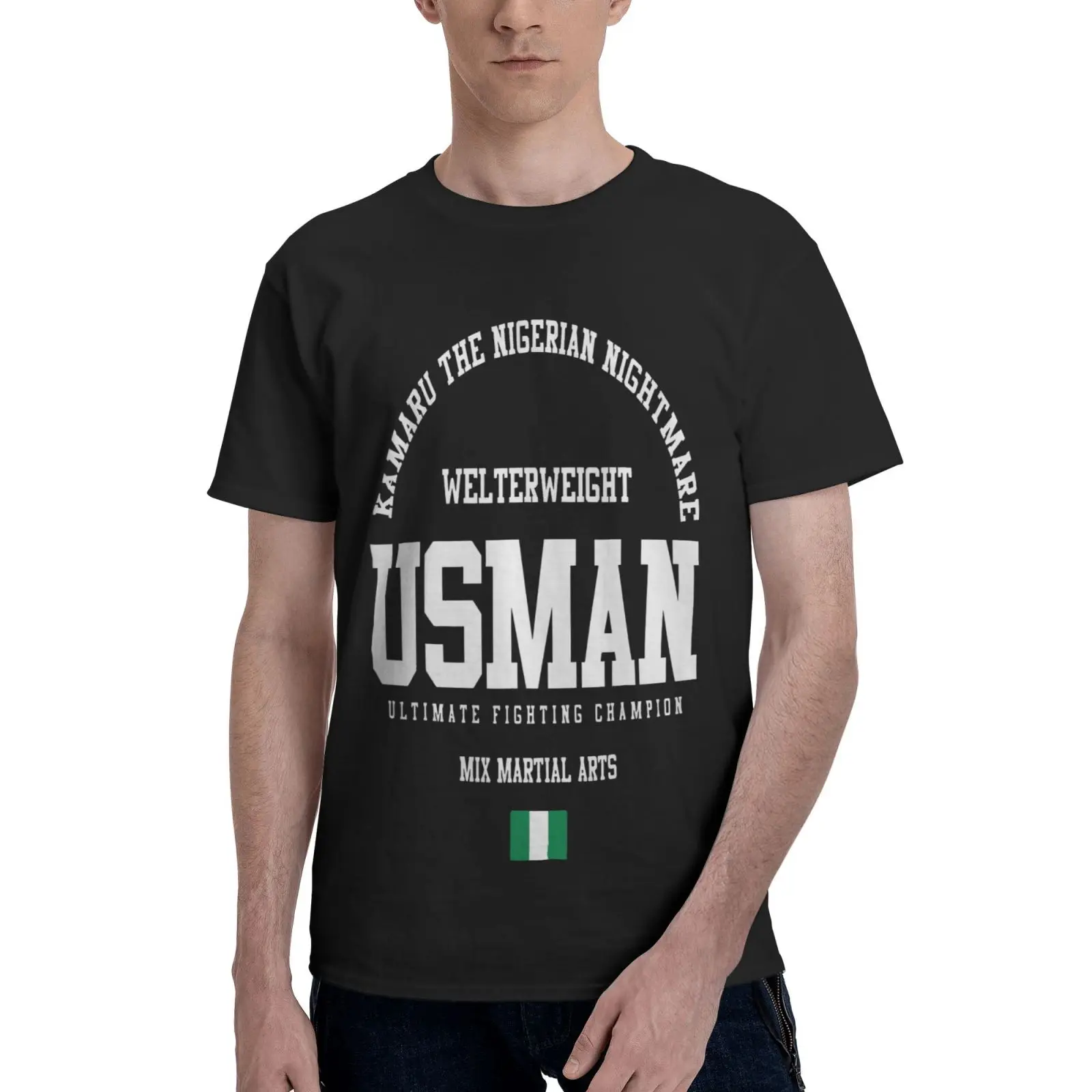

Kamaru The Nigerian Nightmare Usman Gym T Shirt Tshirt Shirts For Men Tops Anime T-Shirt Tshirt Oversize T-Shirt Men's Clothes