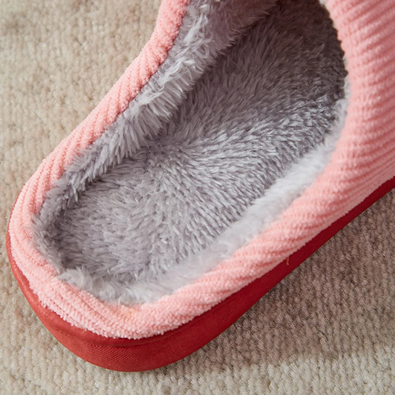Однотонные нечеткие тапочки женские зимние теплые меховые плюшевые шлепанцы