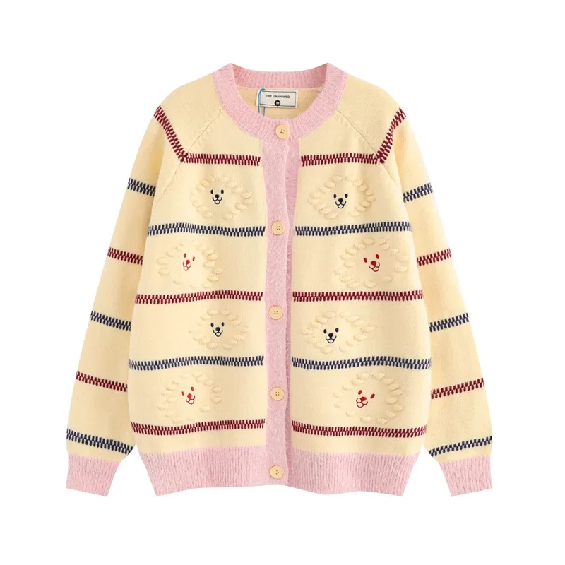 Винтажный вязаный свитер в американском стиле консервативном повседневный с