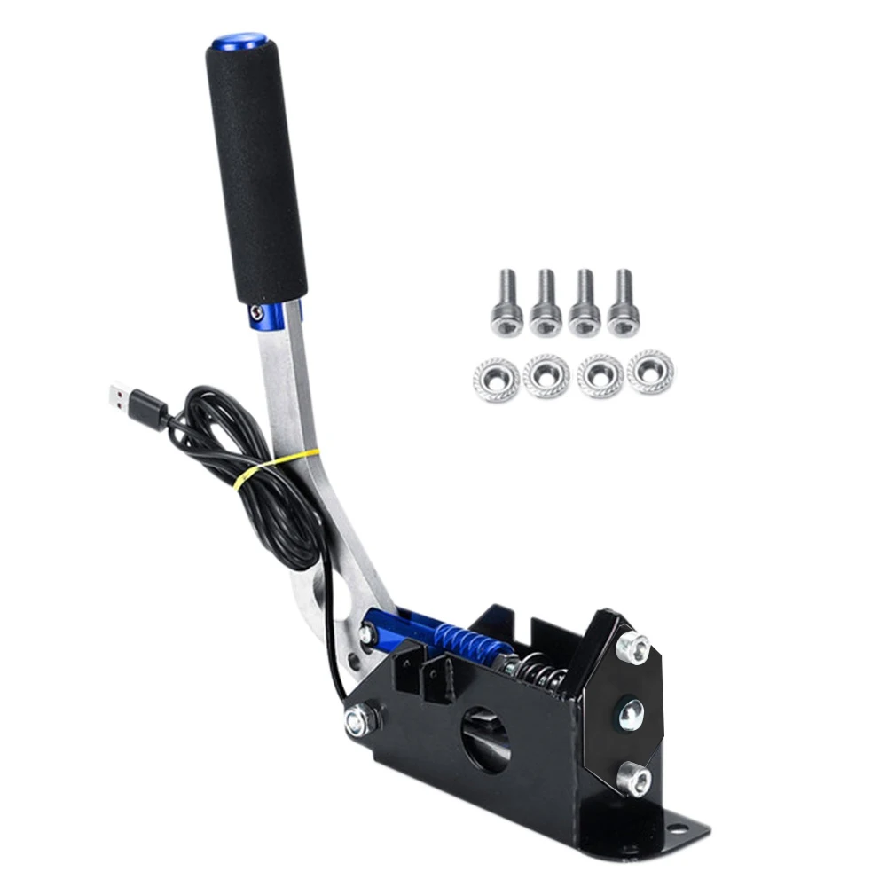 

New USB Handbrake Hall Has No Contact Induction Handbrake for Rally for SIM Racing Games G25/27/29 T500 with Screws Blue