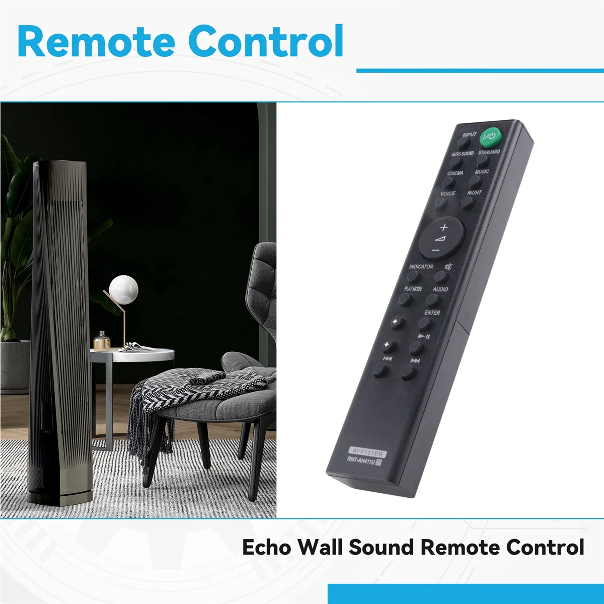 Сменный пульт дистанционного управления RMT-AH411U для Sony Soundbar HT-S100F HT-SF150