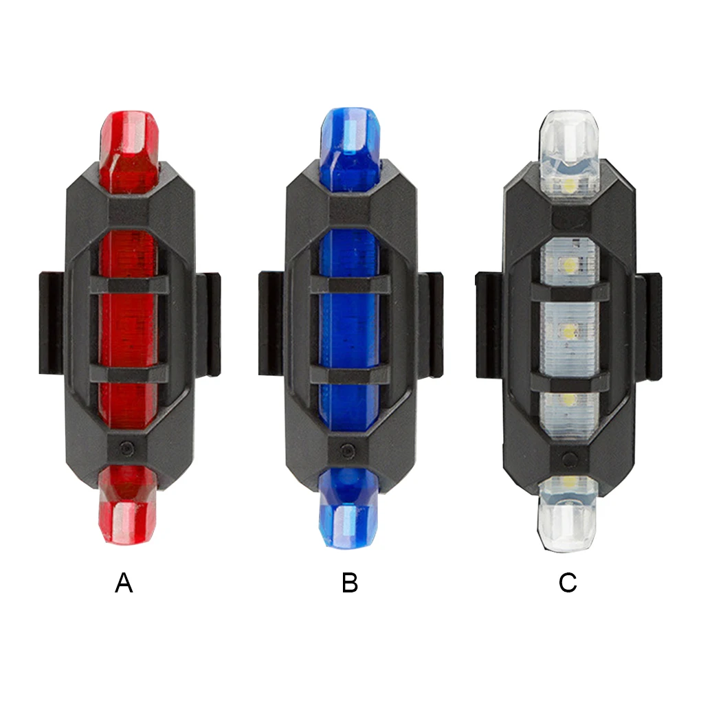

Задние светодиодсветодиодный фонари для велосипеда, зарядка через USB, синие, красные, белые, с резиновым кольцом, аксессуары для выживания