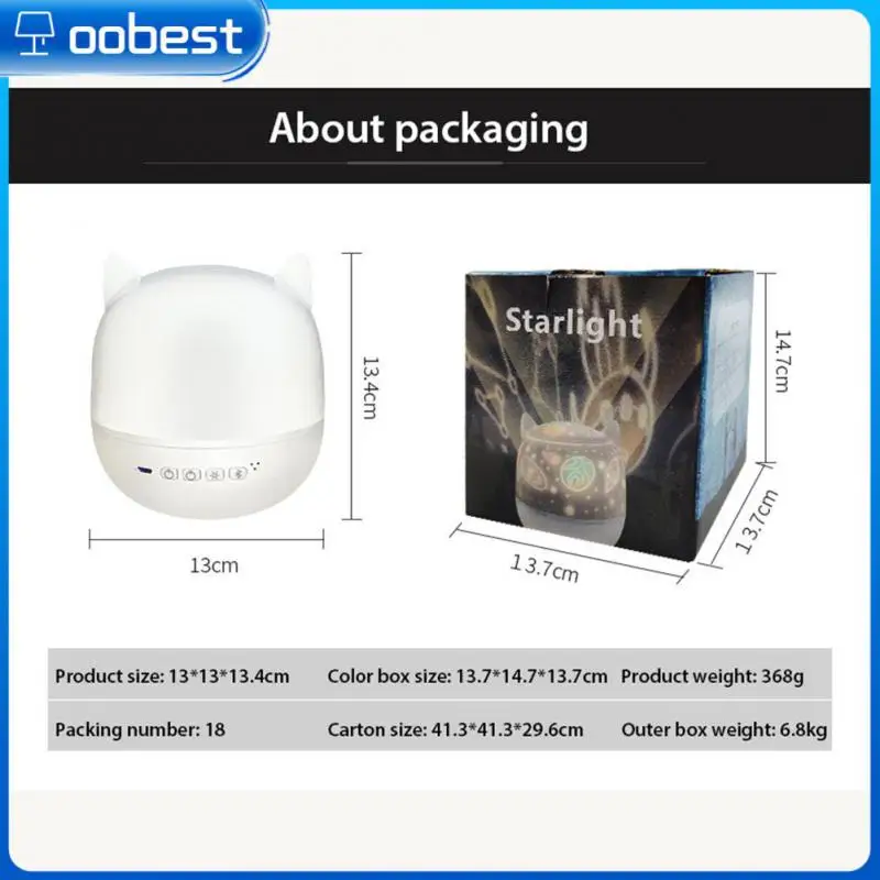 

Проектор "Звездное небо", "ночник", цветные музыкальные Светодиодные ночные светильники для детей с динамиком BT, дистанционным управлением, зарядкой от USB, вращающимся