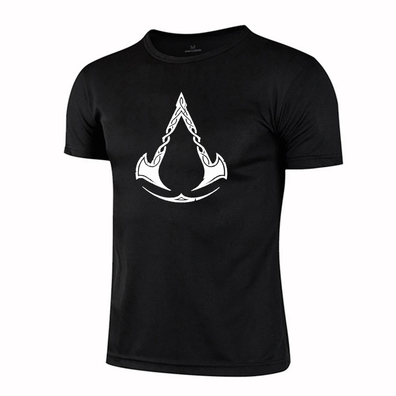 

Assassin's Creed Valhalla T Shirt For Men Cool Action Gaming Lovers Shirts Premium Summer Gym Breathable EU Size T-shirts