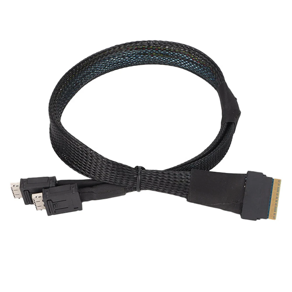 

Slim SAS SFF-8654 8i To Oculink SFF-8611 4ix2 Server Data Cable Hard Disk High Speed Power Cord Accessories 50cm