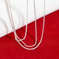2022 s925 sterling silver braided chopin chain necklace female clavicle gypsophila snake bone chain necklace for women girls