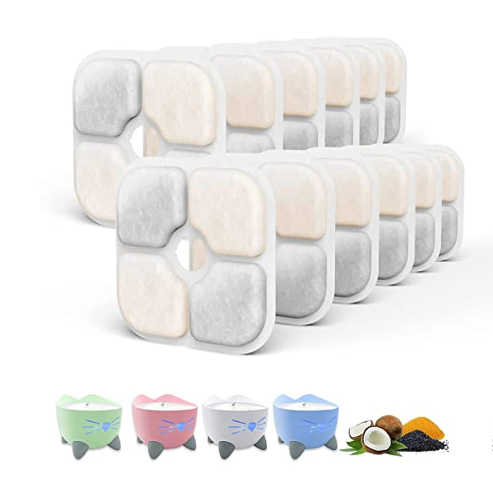 

Drinking Cat 8.5cm Automatic Activated Xi Pi For Carbon Replacement Dispenser Fountain Water Drinking Filter Pcs 12 Filter Pet