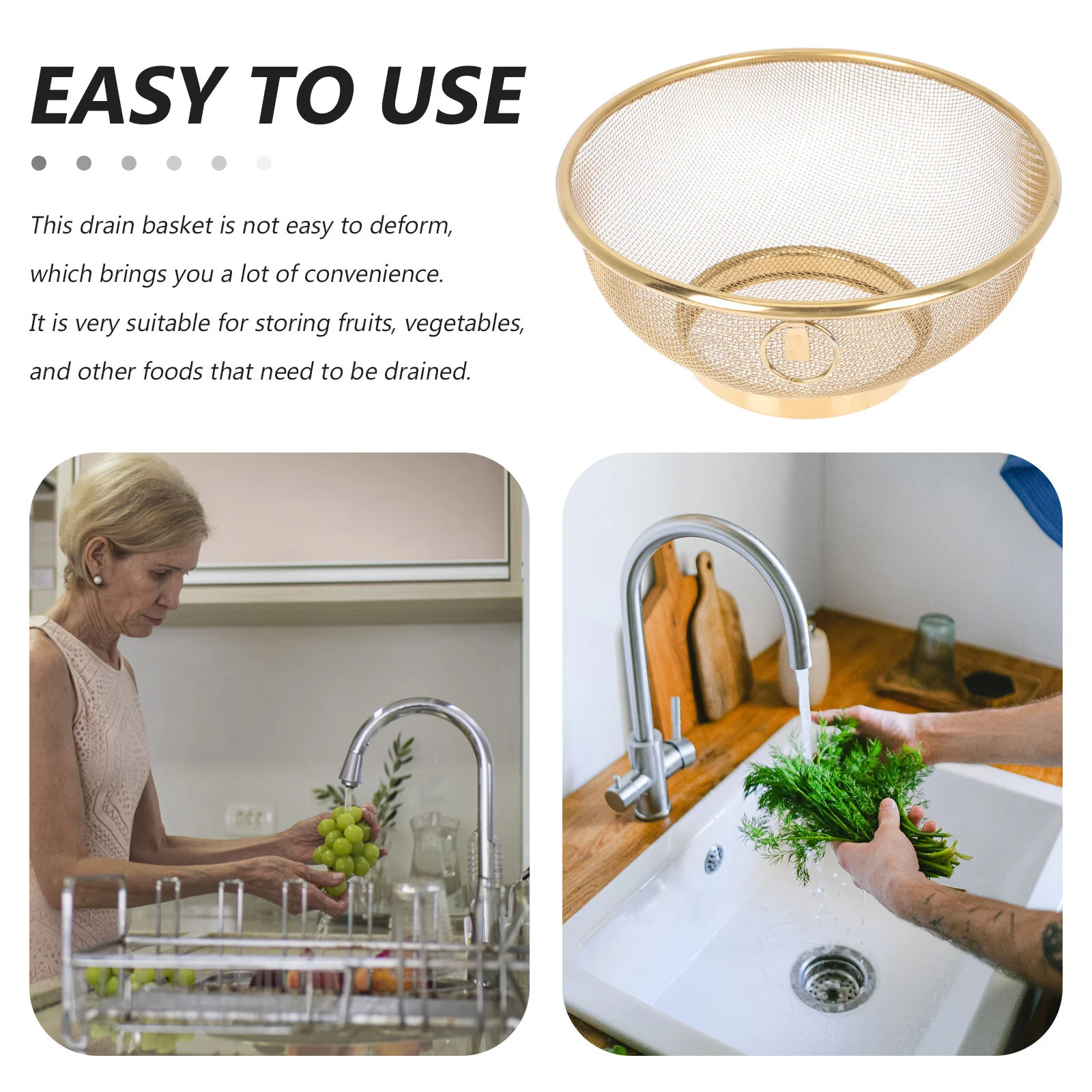 

Flour Sieve Rice Rinser Strainer Small Fine Mesh Mesh Strainer Sifter Stainless Steel Water Filter Jug