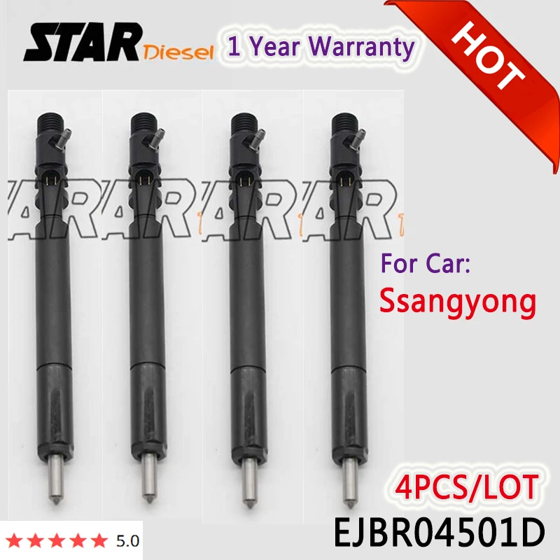 

4 Pieces EJBR04501D Fuel Injector a6640170121 Common Rail Nozzle EJB R04501D EJBR0 4501D For Ssangyong Actyon Kyron Euro 4