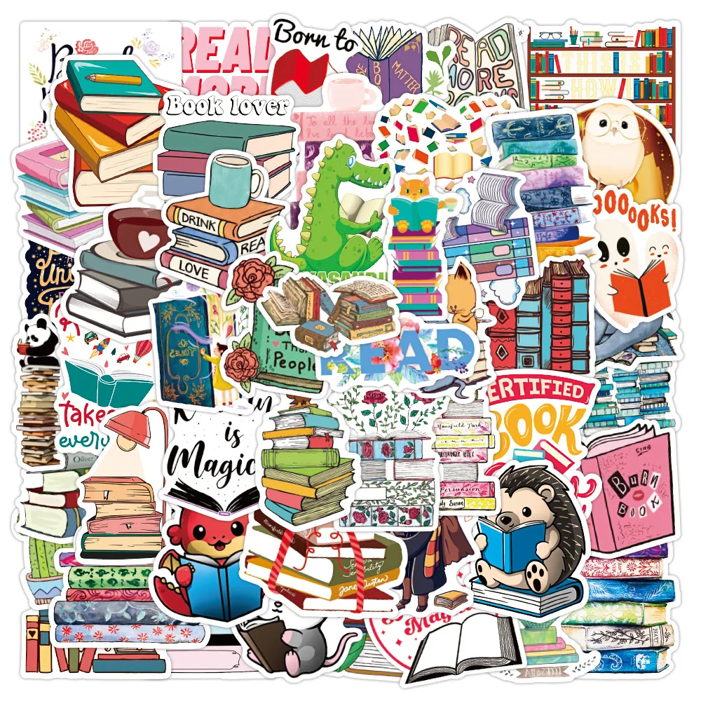 

10/30/50PCS New Cartoon Love Learning Reading Graffiti Stickers Mobile Phone Notebook DIY Bags PVC Decorative Stickers Wholesale