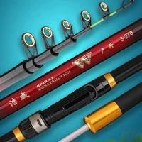 carbon retractable rock fishing rod with ground plug soft tuned super hard large guide ring sea fishing rod 2 1 3 6m optional