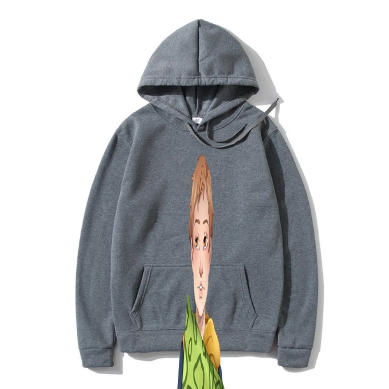 

7 Deadly Sins Hoodie King Cartoon Prin Hoodie Warm Graphic Hoody Funny Fashion Man 100 Percen Cotton Sweat Sweatshirt