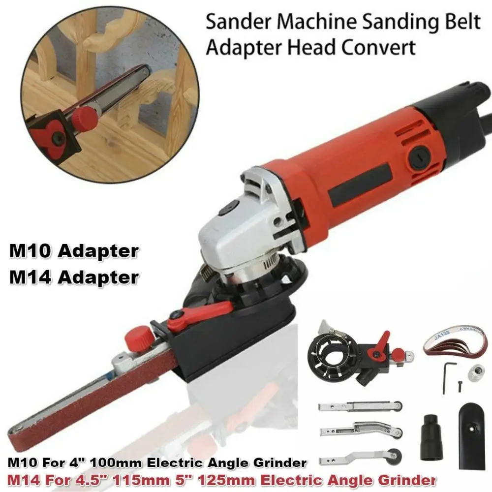 

125mm Belt Grinder Sanding Belt Sander And Angle Grinding 5" Sander 115mm Mini Head Adapter Machine For 4.5" Bandfile