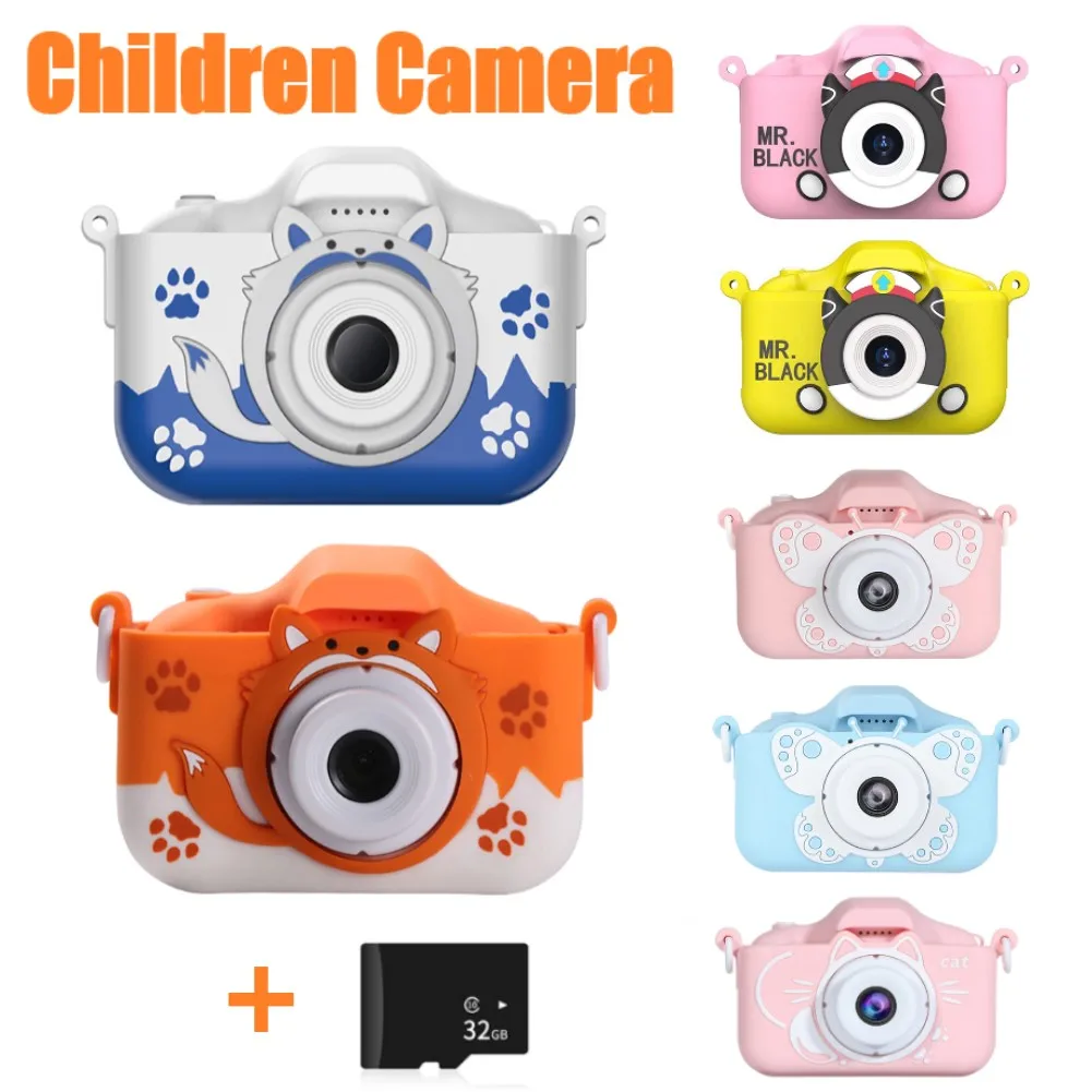 

40 МП детская камера с двойным объективом HD Детская Цифровая камера 2,0 дюйма IPS экран детская видеокамера со шнурком обучающие игрушки