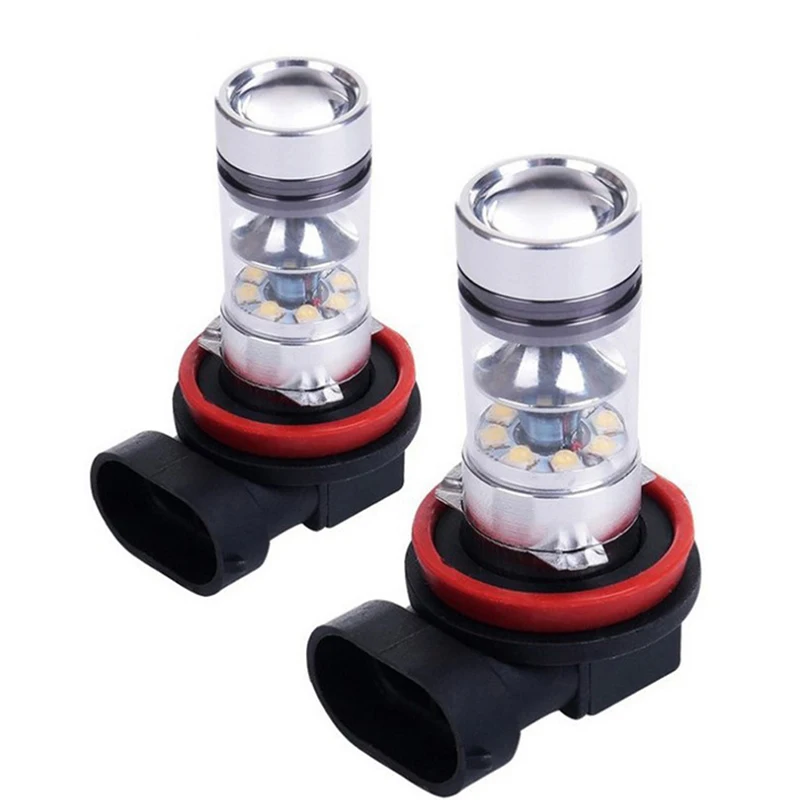 1 шт. H11 противотуманные фары Лампа 6000 лм K белого цвета дневные ходовые огни для