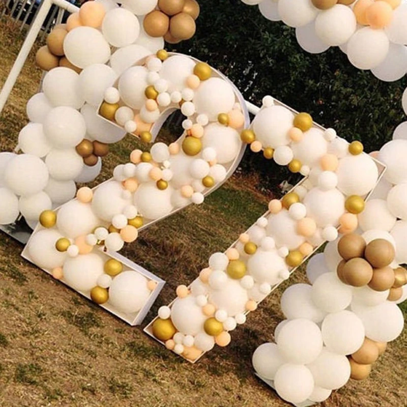 

73cm Numbered Mosaic Balloon Holder 1-9 Balloon Filling Box DIY Kids Adult Birthday Party Anniversary Decoration Baby Shower