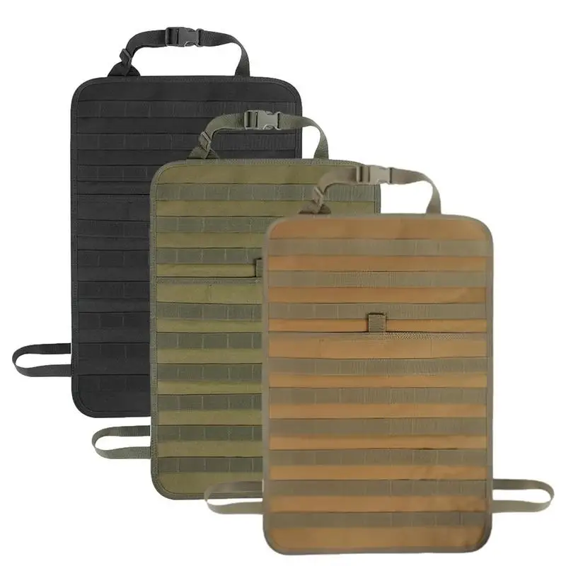 

Car Seat Back Organizer Multipurpose Nylon Seat Protector Cover Adjustable Straps Headrest Cover Multiple Pocket Bag Accessories