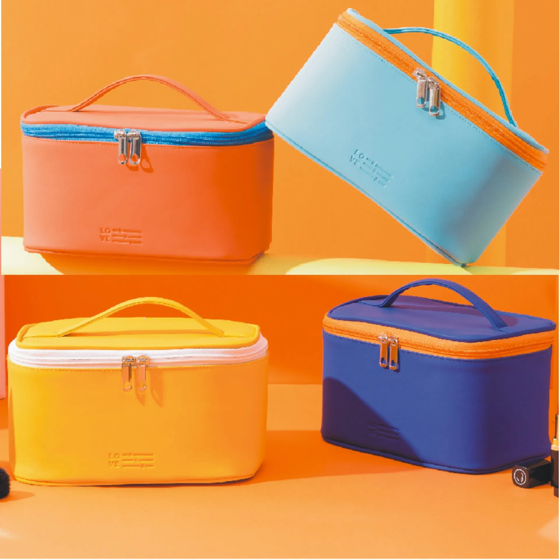 

1 шт., женская косметичка из ПУ кожи, на молнии