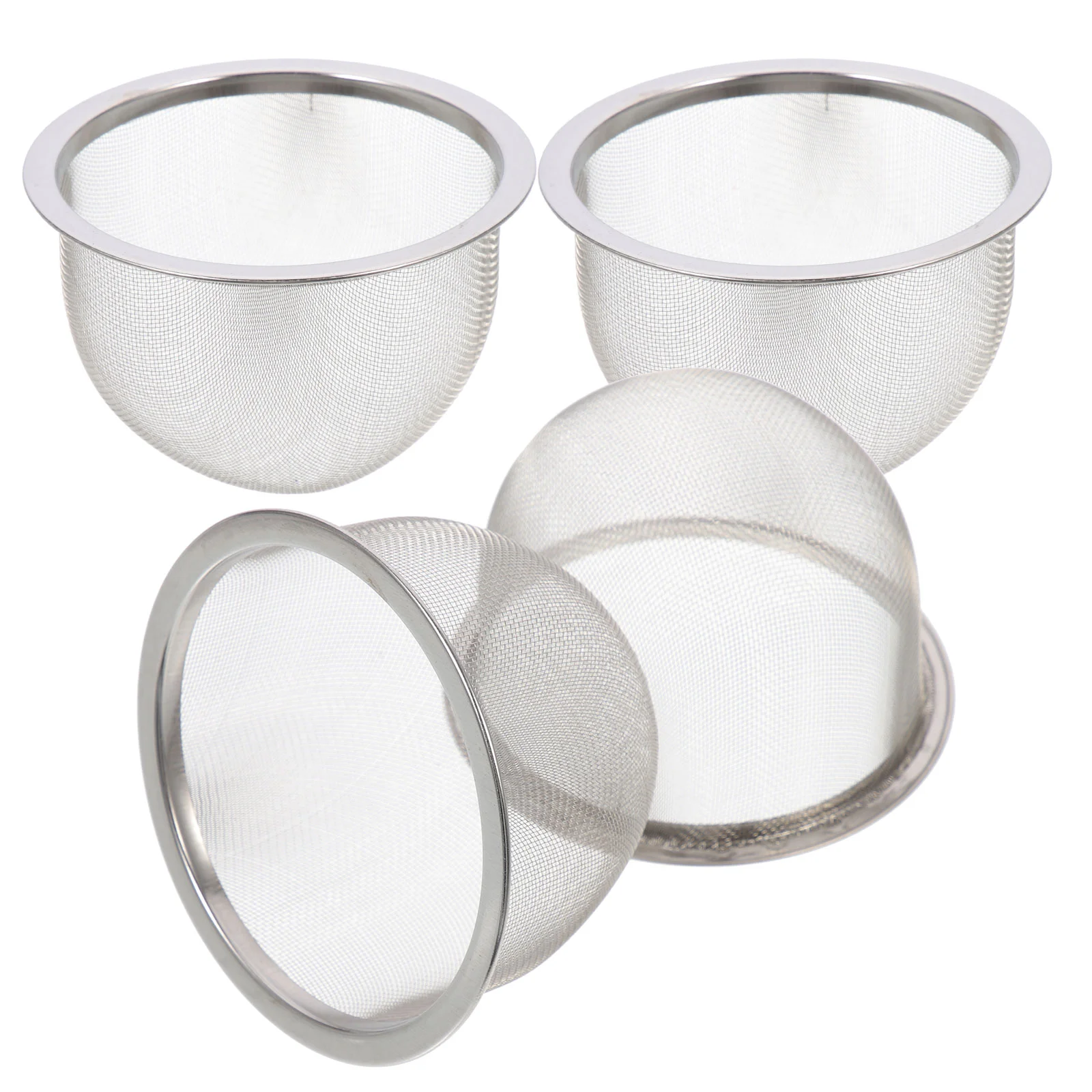 

4 Pcs Teapot Strainer Home Supplies Stainless Steel Infuser Residue Metal Filters Milk Strainers Insert Kitchen accessories