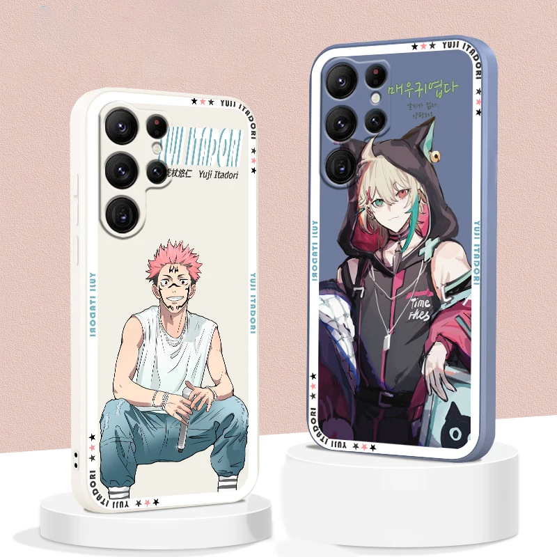 

Anime Jujutsu Kaisen Japan Phone Case For Samsung Galaxy S22 S21 S20 FE S10 Note 20 10 Plus Lite Ultra 5G Liquid Rope Funda