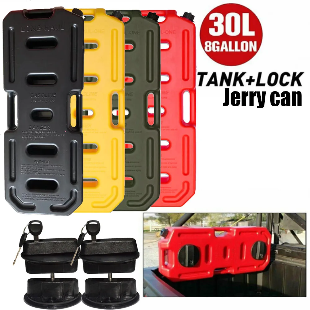 

30L Fuel Tanks Plastic Petrol Cans Car Jerry Can Mount Motorcycle Jerrycan Gas Can Gasoline Oil Container fuel Canister For Atv