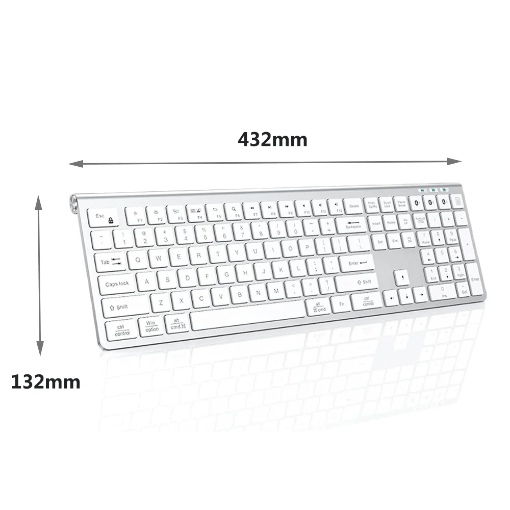 Wireless Bluetooth 5.0 Keyboard Type-C Rechargeable for MacBook Pro Air iMac iPhone iPad Mini Windows Linux |