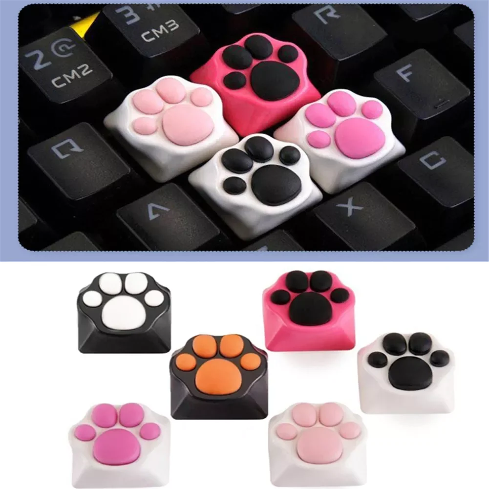 

Cat Claw Key Cap Mechanical Keyboard Lovely Girl Cute Aluminum Alloy Base Keycap Keyboards Accessories Supplies