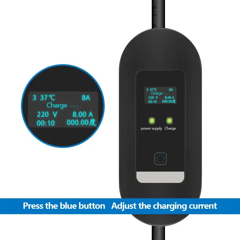 DIBOEV 32A уровень GBT CCS 2 AC Ev зарядное устройство 7KW EVSE жидкий экран дисплей