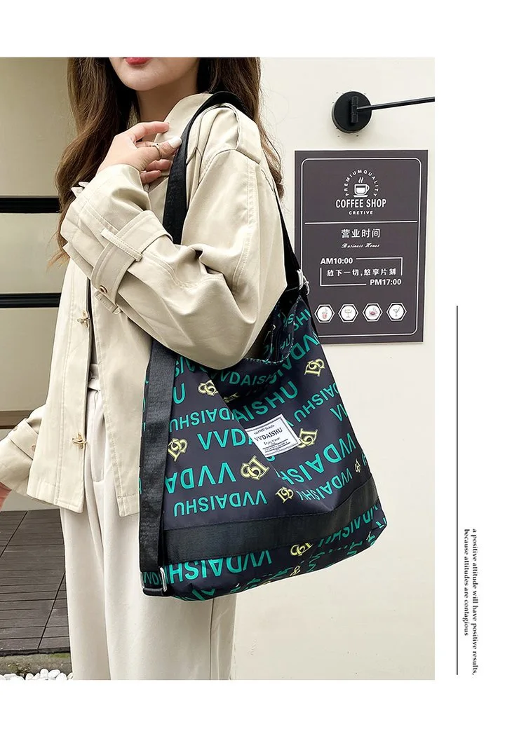 

New multi-purpose waterproof Oxford cloth bag Fashion women's bag Double shoulder crossbody bag Large capacity fashion bag