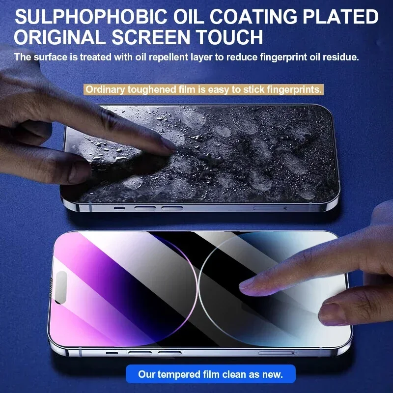 4 + закаленное стекло для IPhone 16 15 14 13 12 11Pro Max 7 8 Plus Защита экрана X XS XR пленка