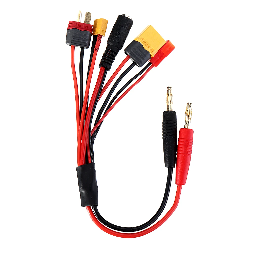 5 в 1 XT60 / 4 мм банановый штекер к XT30 DC5.5 T-Plug JST Адаптерный кабель для зарядного