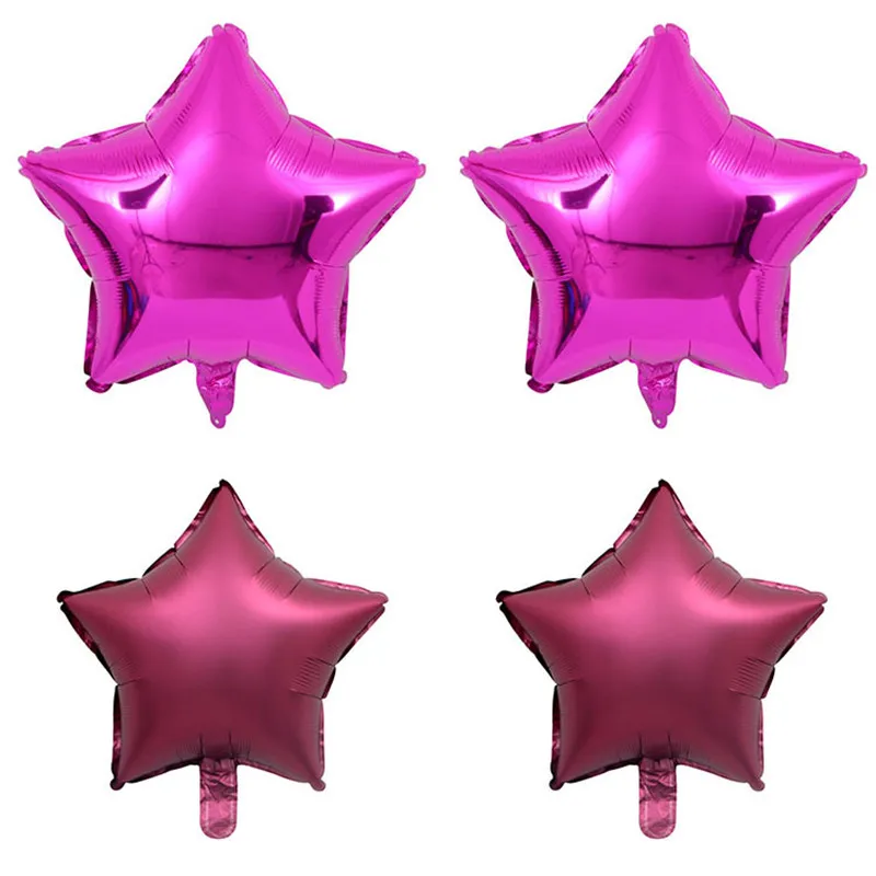 

18 Inch Rose Red Balloons Pentagram Natural Balloons for Party Decorations Birthday Graduation Wedding Balloons Pack of 30