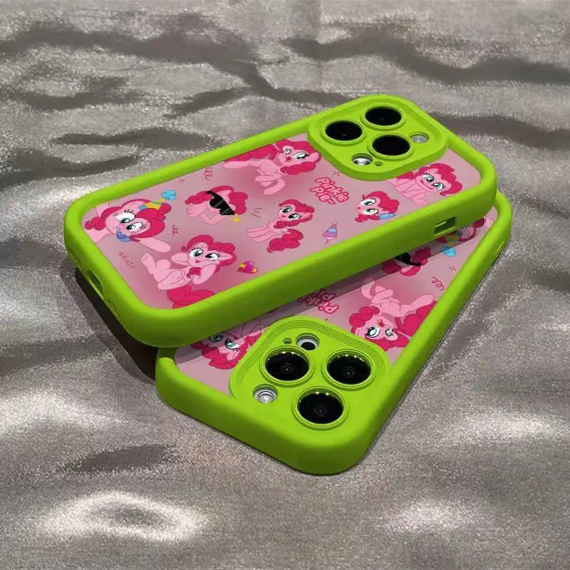Розовый чехол My Little Pony с рисунком Kawaii для телефона iPhone 13 14/15 Pro 12 78 p/xs/x мягкий