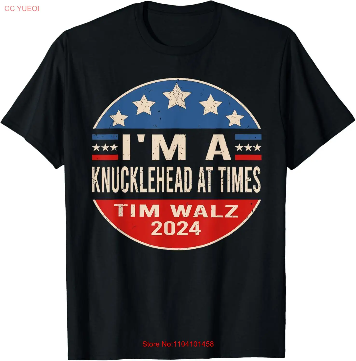 Футболка I'm A Knucklehead At Times Tim Walz с цитатой Harris 2024