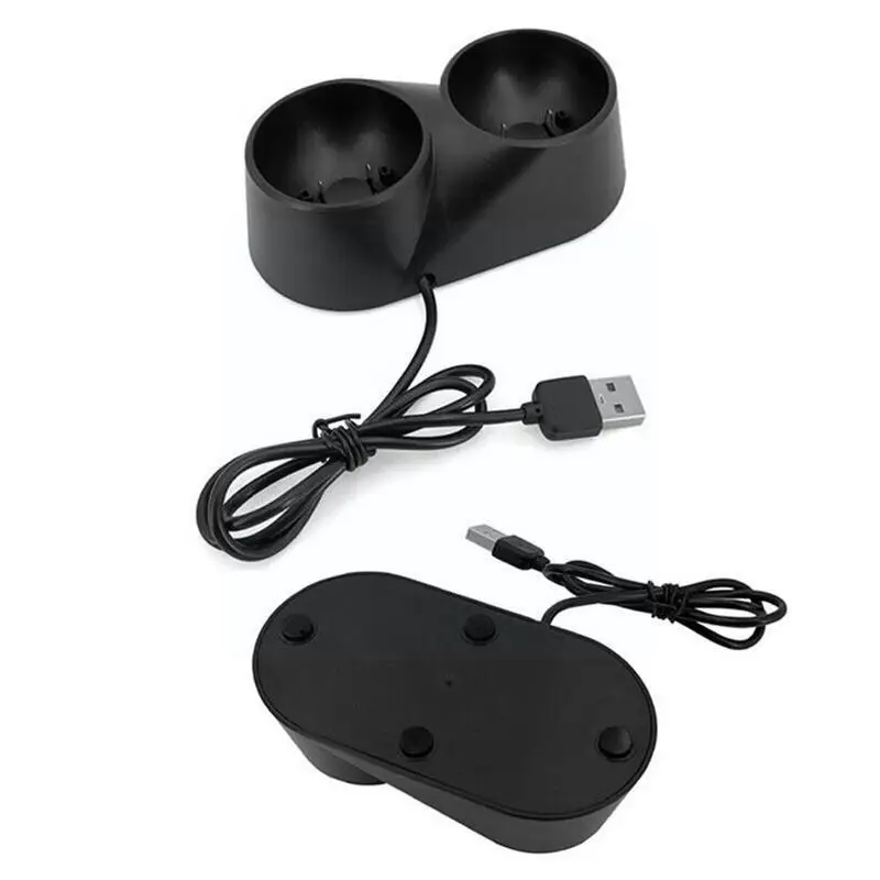 Dual Charger Dock for PS3/ PS4 VR Motion Controller Playstation Move Controller Black F1A3 images - 6