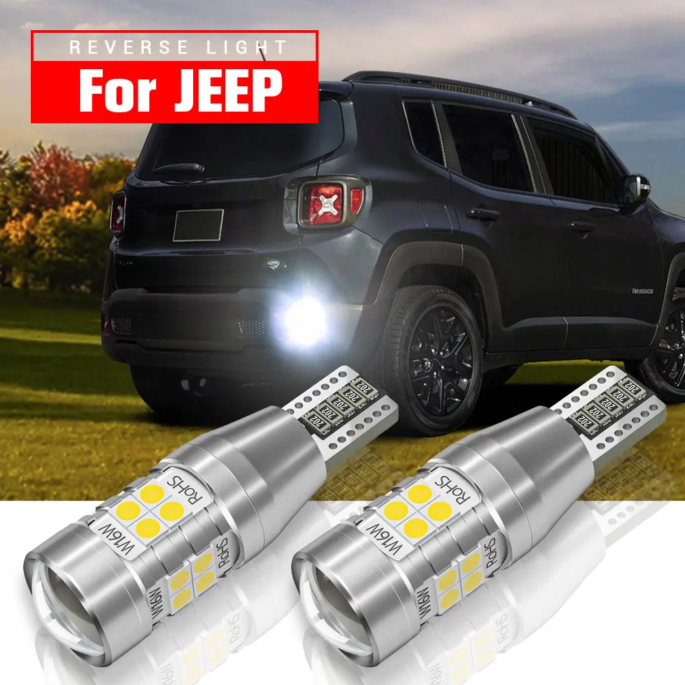 

2x LED Backup Light W16W T15 921 Canbus For JEEP Cherokee KL 2014-2019 Compass Grand Cherokee 4 2011-2019 Patriot Wrangler JK JL