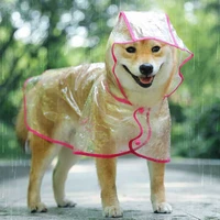 pet dog raincoat puppy large dog rain out clothes waterproof transparent raining coat breathable lightweight dog rain clothes
