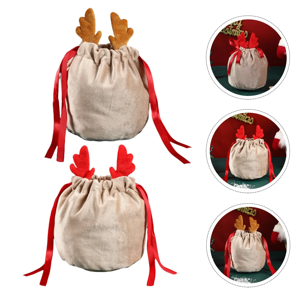

Drawstring Christmasgift Candypouch Holiday Party Pouches Giving Favors Storage Supplies Linen Treat Sackswedding Wrapping