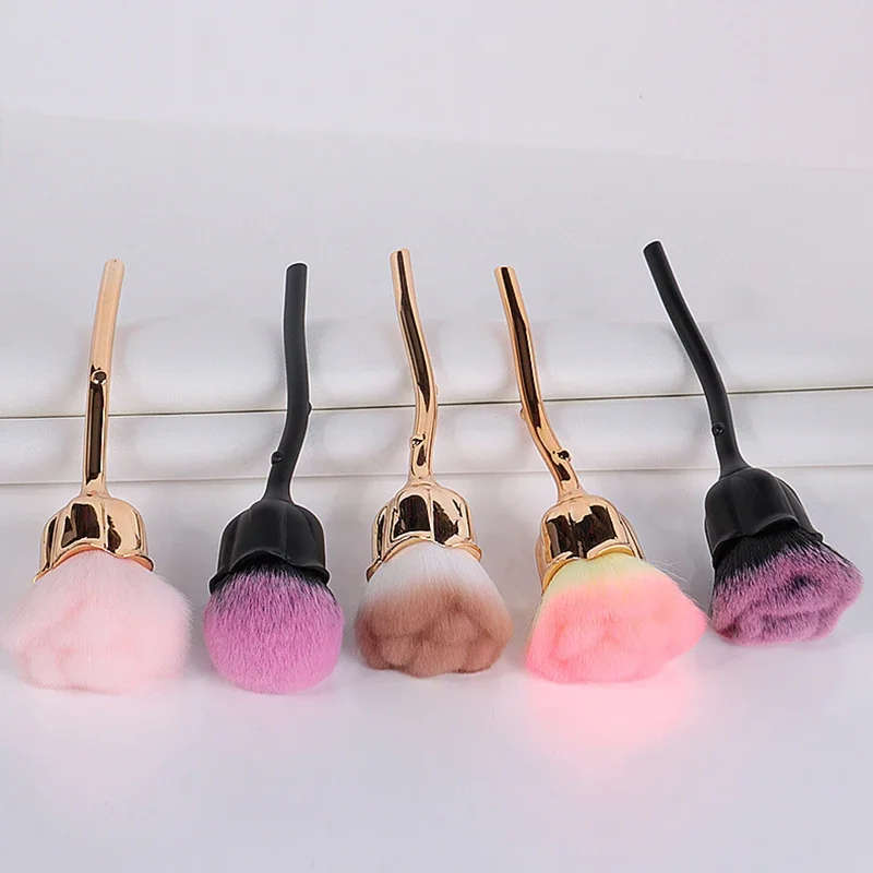 Рассыпчатая пудра в форме цветка розы основа для макияжа румян женская розовая